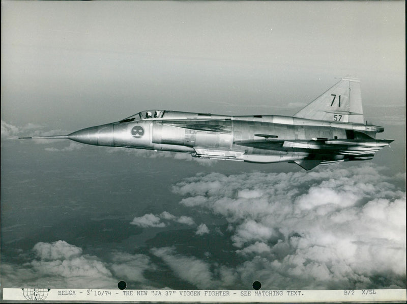 "JA 37" Viggen Fighter - Vintage Photograph