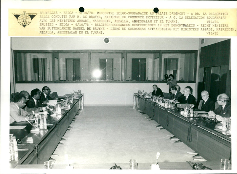Belgian-Sudanese meeting - Vintage Photograph