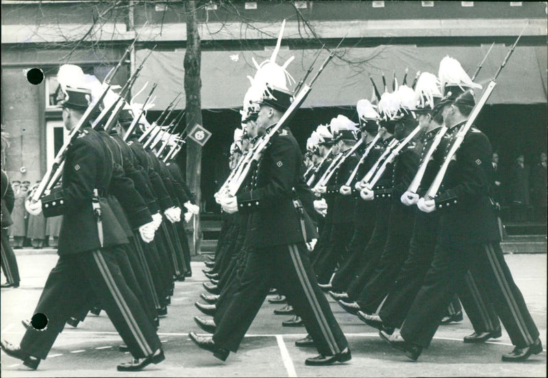 At the Royal Military Academy. - Vintage Photograph