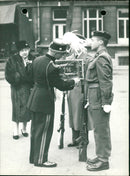 At the Royal military school. - Vintage Photograph