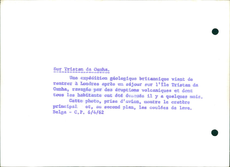 PLAA PRICE BRITANNIQUE EXPEDITION QUELQUES VIENT LES TRISTAN SECOND - Vintage Photograph