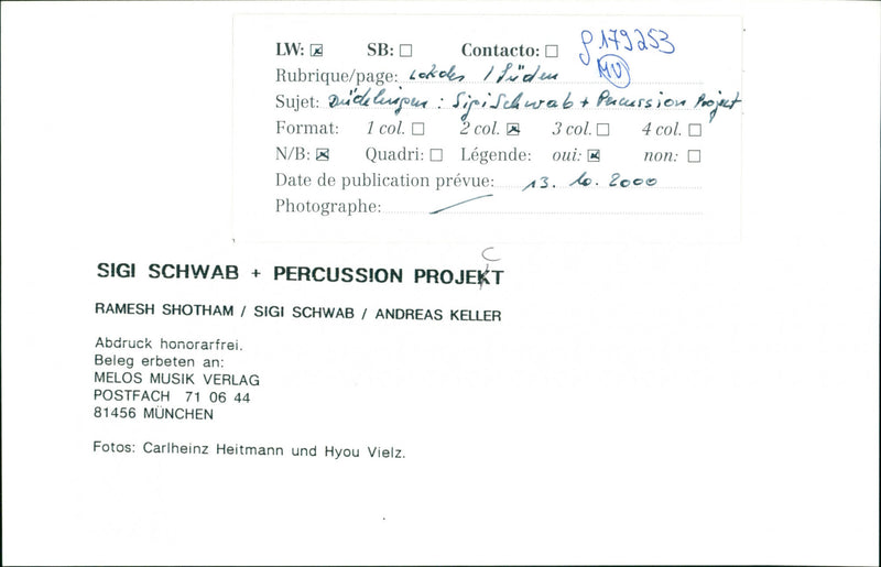 CARLHEINZ HEITMANN AND HYOU VIELZ MUSIC - Vintage Photograph