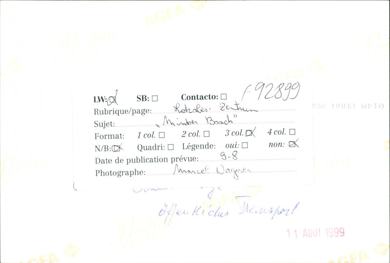 1999 MINDEN BOACH MODEL MINSBER BAACH WAGEN CAR DESIGNED - Vintage Photograph