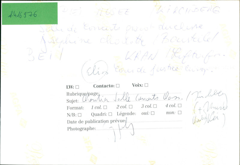 LUXAIR JOLLE CONCERTS BEI LEGEND YES DECLINE MUST VOICE KIRCHBERG PASSED - Vintage Photograph