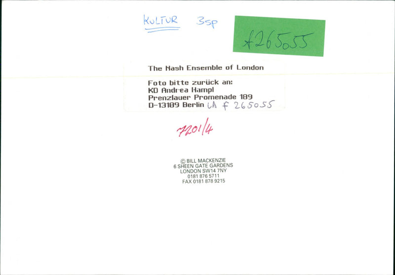 NASH ENSEMBLE LONDONBASED MUSICAL GROUP HAS - Vintage Photograph