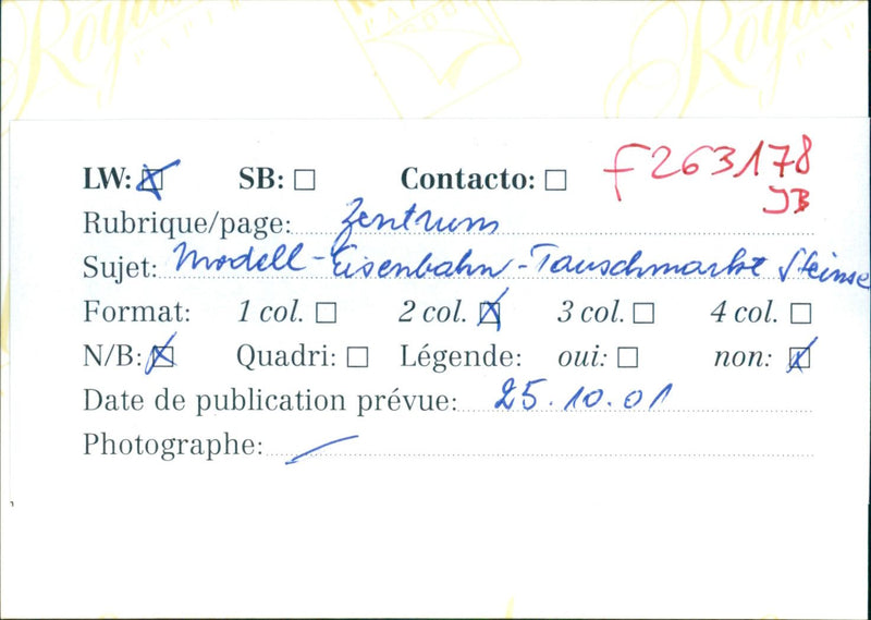 EIGENBAHN EXCHANGE MARK VITEINDE MODEL GERMAN VITEI - Vintage Photograph