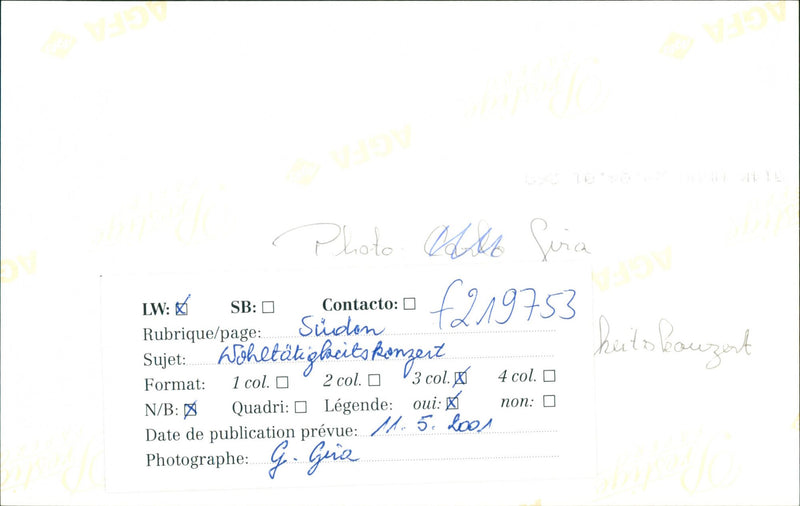 ART SIRA HATS BOUZERT GLACITS CONCERT CONTACTO HEADING PAGE - Vintage Photograph