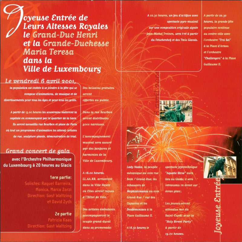 GRAND PYROTECHNIC LUXEMBOURG POPU DAVID JEAN PARIS LADY CONCERT - Vintage Photograph