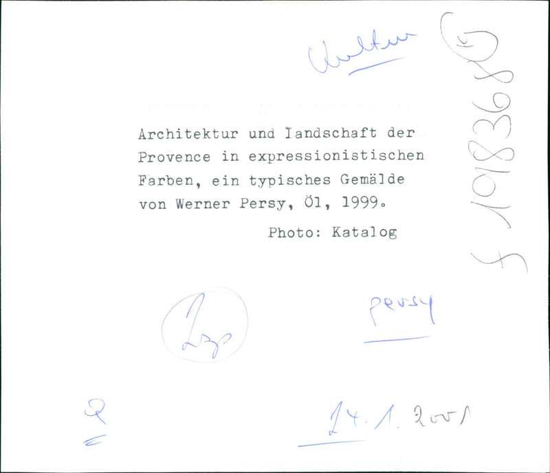 1999 WERNER PERSY FRENCH PAINTER PAINTED LANDSCAPES PROVENCE - Vintage Photograph