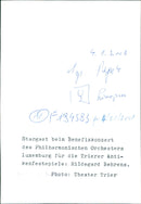 HILDEGARD BEHRENS STAR GUEST BENEFIT CONCERT PHILHARM - Vintage Photograph