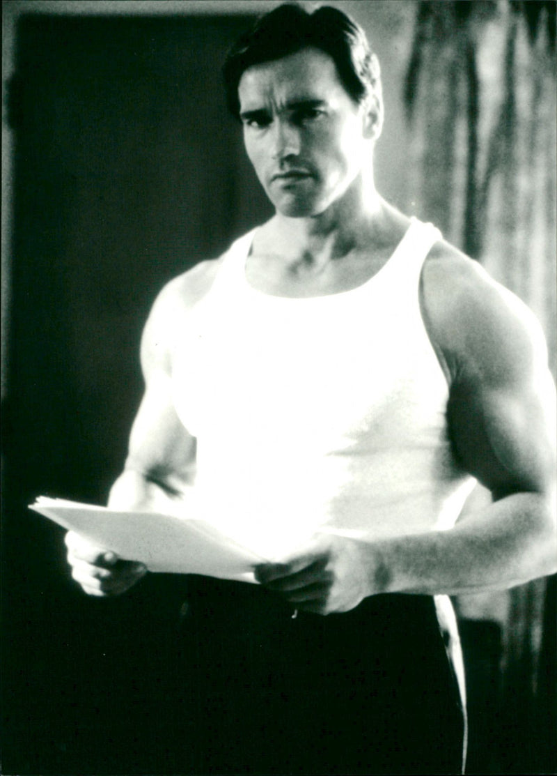 ARNOLD SCHWARZENEGGER RENTAL CINEVOX HEROES - Vintage Photograph