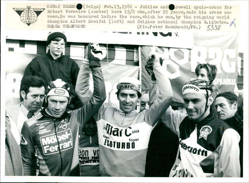 1986 WORLD ROBERT ALBERT CHAMPION FERRARI - Vintage Photograph