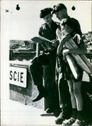 1942 DIEPPE OUR OUT POURVILLE EDF STANDS TWENTY YEARS YOUNG CELEBRATED LANDING - Vintage Photograph