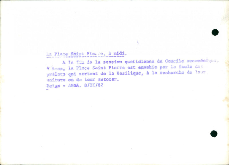 ANSA SOIL THEIR OUT TURE SEARCH PETERS INVADED CROWD SESSION PRALATS SQUAR - Vintage Photograph