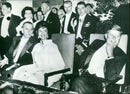 RIGHT NEDY OUR HOTEL LEFT ACCOMPANIED KENNEDYS MRS KENNEDY AFP PRESIDENT - Vintage Photograph