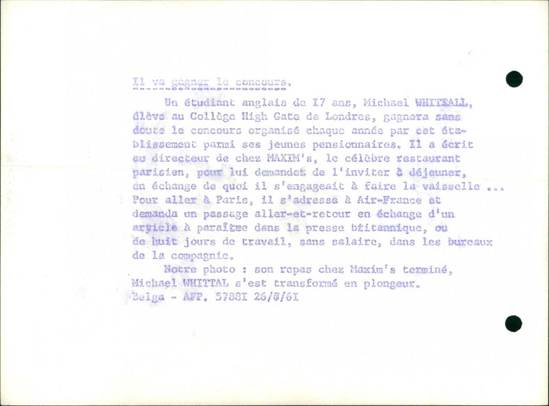 DIRECTOR SUMMER RESIDENTS MAXIMS ENGLISH PARISIAN YEARS MICHAEL FRANCE - Vintage Photograph