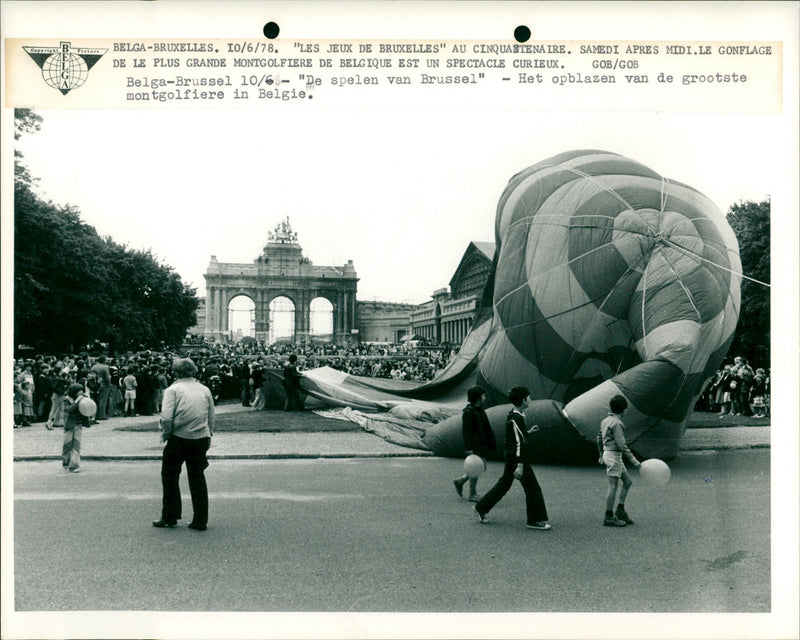 Copy Ticker - BRUXELLES , 10/6/78 . " ' LES JEUX DE BRUXELLES " AU CINQUAN - Vintage Photograph