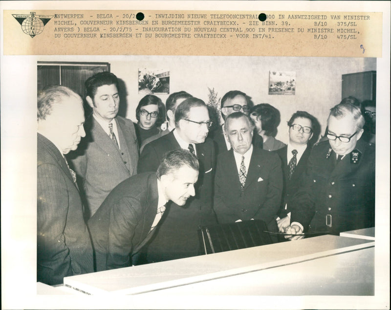 Copyrig SALE Fier ANTWERPEN /2 INWIJDING NIEUWE TELEFOONCENTRAL POO IN - Vintage Photograph