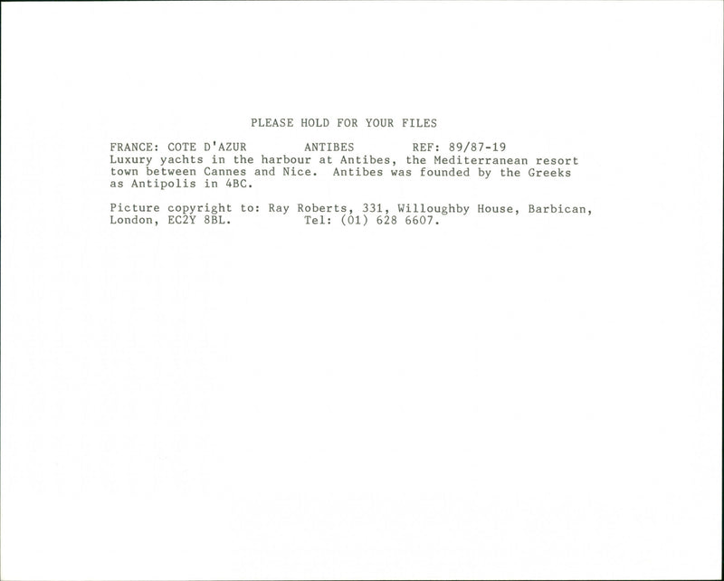 CANNES FRANCE - Vintage Photograph