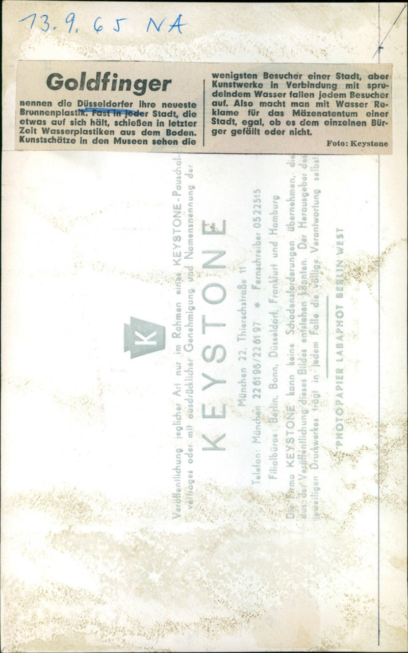 GOLFINGER ECLARATION ANY KIN ONLY CONTEXT HAMBURY KEYSTONE - Vintage Photograph