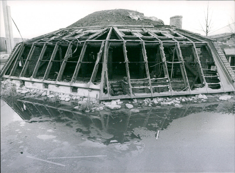 1987 FREIBURGS NATURHAUS REBUILT FIRE NATURE - Vintage Photograph