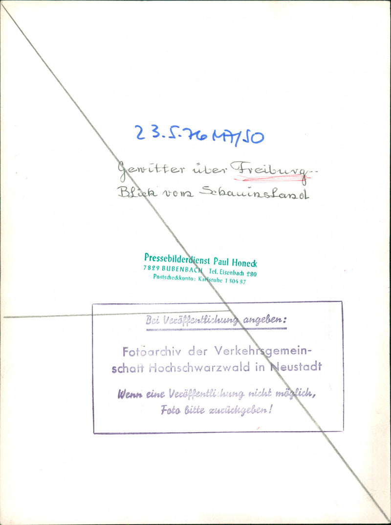 FOTOARCHIV DER VERKEHRSGEMEINSCHAFT HOCHSCHWARZWALD NEUSTADT PAUL - Vintage Photograph