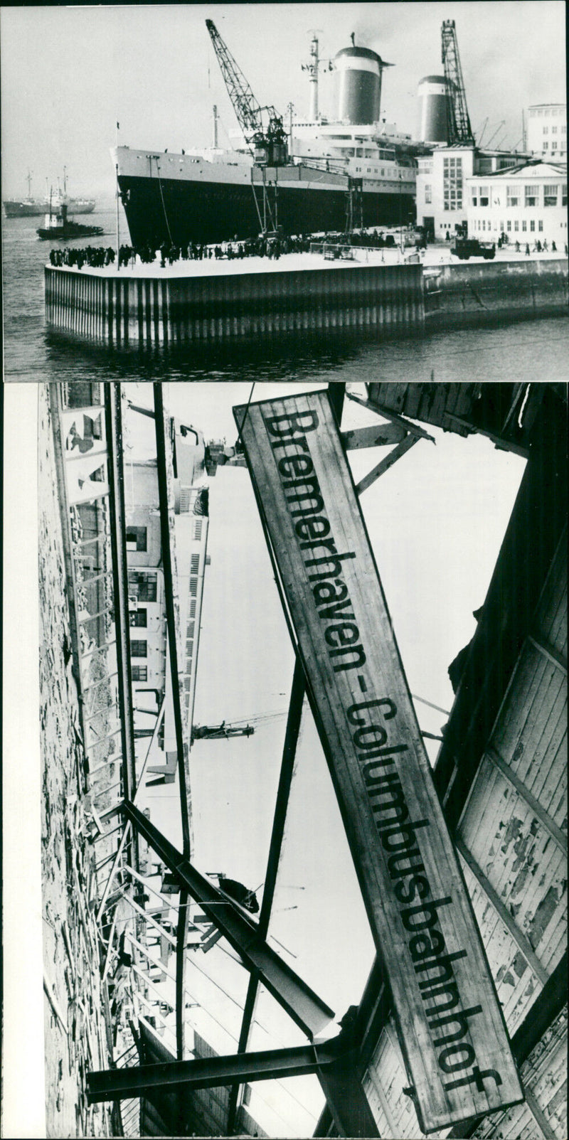 1954 COLUMBUS STATION ANNEXED XXXBYONE UNI KEYSTONE - Vintage Photograph