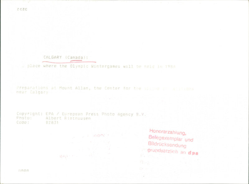 1982 OLYMPIC WINTER GAMES HELD CALGARY CANADA WIL ALBERT PRESS - Vintage Photograph