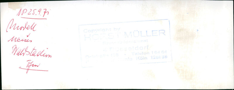 MULLER MODEL MEER NABSTADION IHM LENS PHONE OLN MULLERS PHON - Vintage Photograph