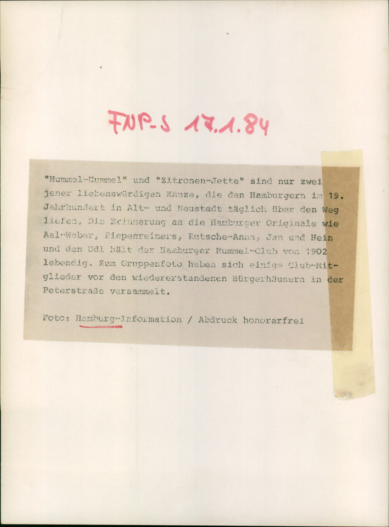 1984 HUEL TUEL AND ZIONEN JETTE ARE ONLY THOSE LOVING WOLFGANG - Vintage Photograph