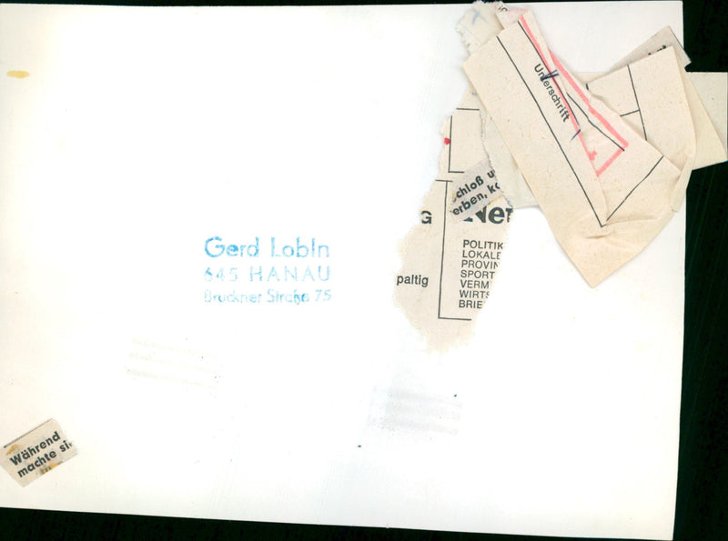 SIGNATURE BOBO VER GERD LOBIN HANAU BRUCKNER STRASSE PALMIG BRUCKNERSTRAS - Vintage Photograph