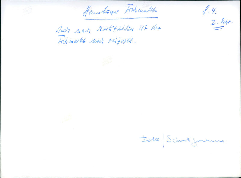 Hamburg - A Film Feuilleton by Peter Kassowitz (1969) - Vintage Photograph