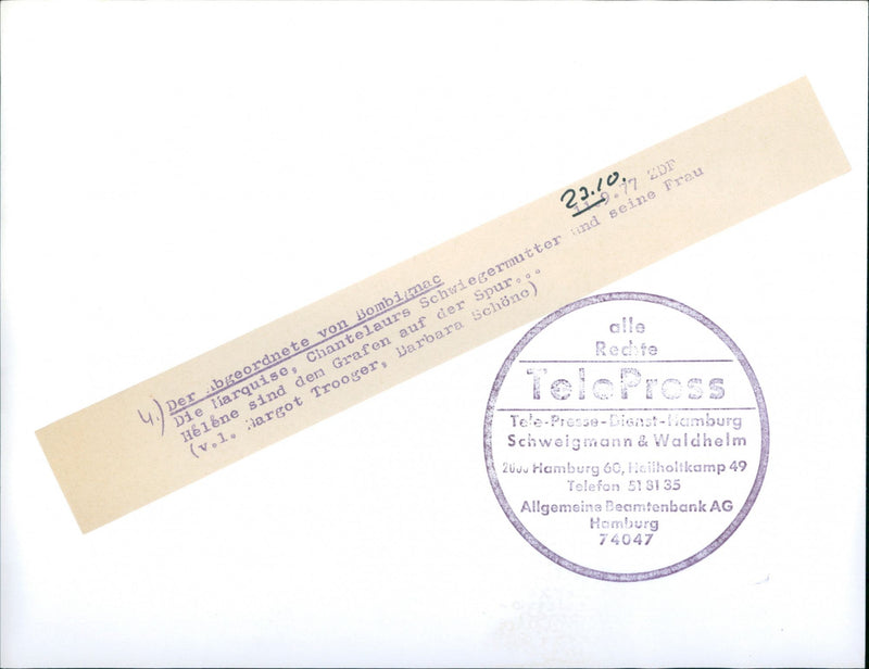 Movie "The deputy from Bombignac" - Vintage Photograph