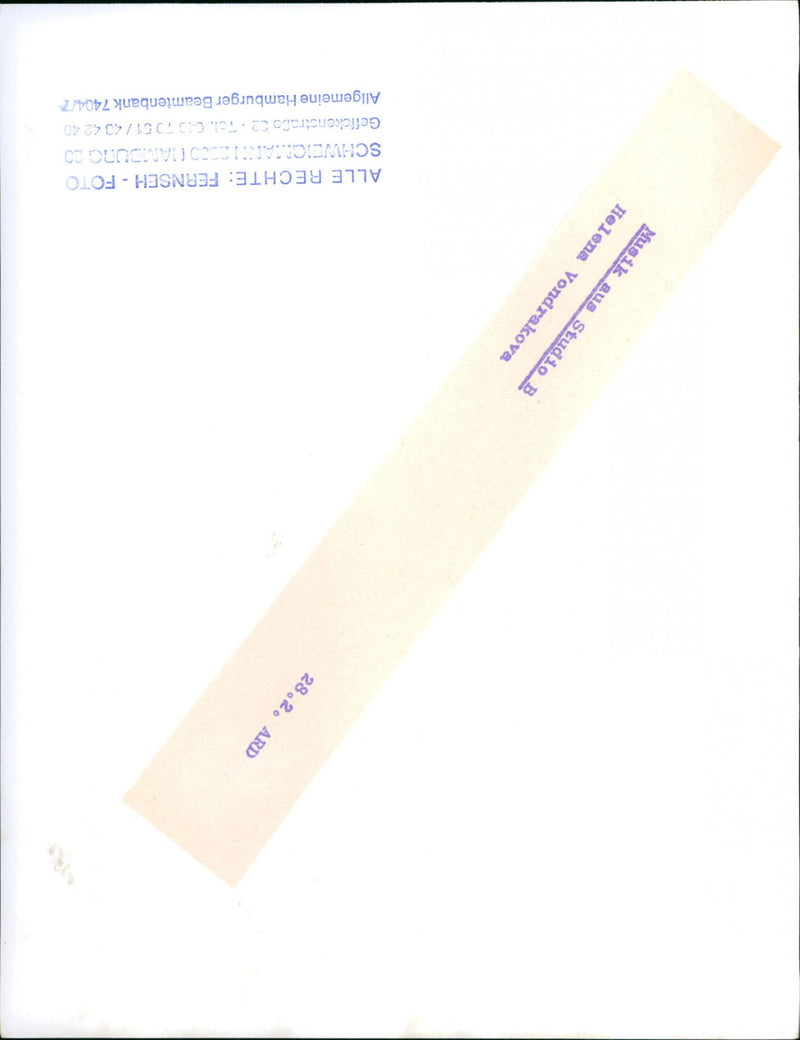 ARD MUSIC STUDIO HELENA VONDRAKOVA ALL RIGHTS FERNSEH FOTO SCHWOICNI - Vintage Photograph