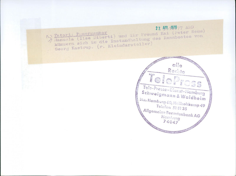 LLANUELA ILSE BIBERTI AND HER FRIEND KAI PETER SEUN ARE - Vintage Photograph