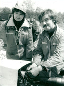 1977 MANUELA ILSE BIBERTI AND HER FRIEND KAI PETER SEUM ARE - Vintage Photograph