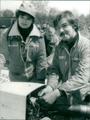 1979 MANUELA ILSE BIBERTI AND HER FRIEND KAI PETER SEUM FALL - Vintage Photograph