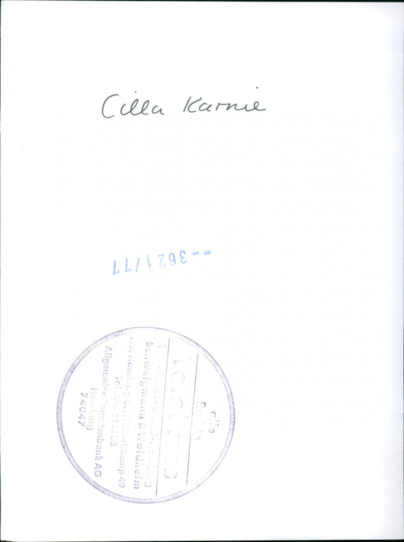 Cilla Karnie Screweismanna Waldheim kamp 49 Fen Allgemeine - Vintage Photograph