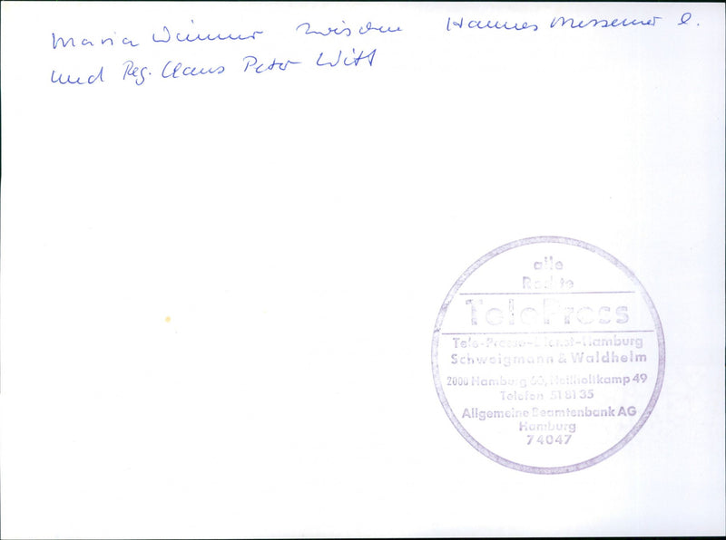 WANUES MESEMED MANIA WREMUR ZWEISERE AND REG CLAUS PETE - Vintage Photograph