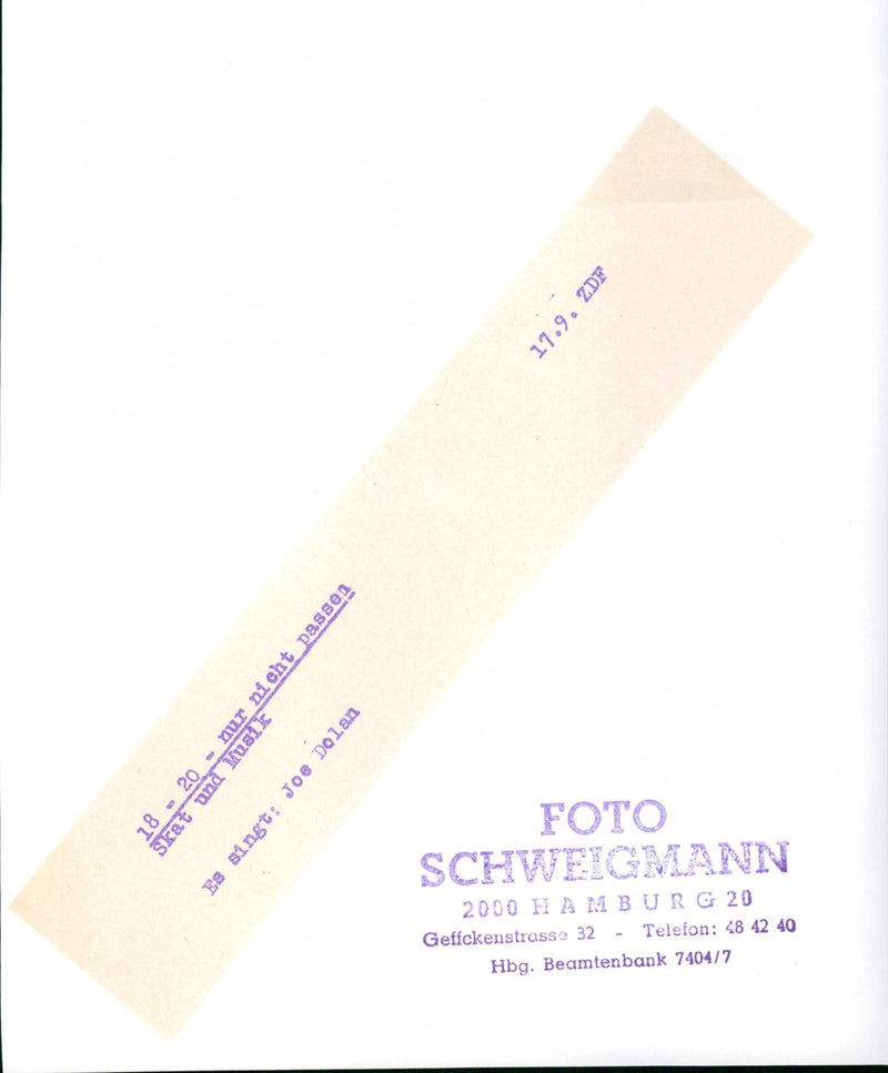 JOE DOLAN JUST DONT FIT SKAT AND MUSIC GEFFCKENSTRASSE - Vintage Photograph