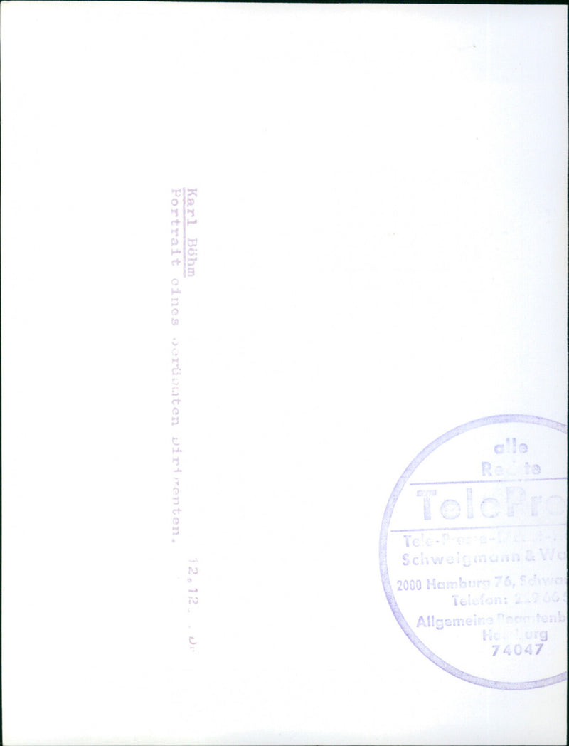 Karl Boehm - Vintage Photograph