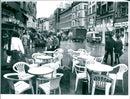 Street cafe in Frankfurt - Vintage Photograph