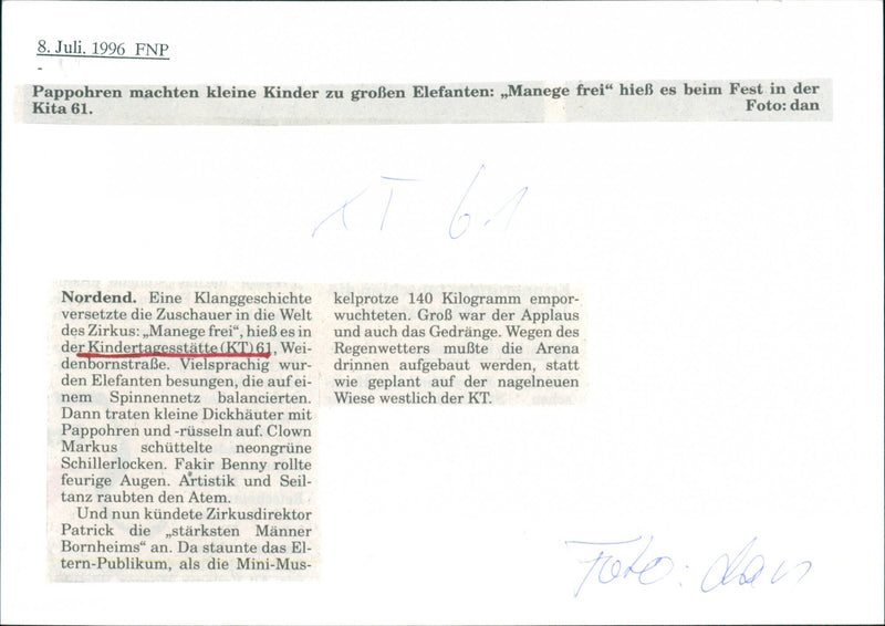 1996 Manege free: Daycare 61 - Vintage Photograph