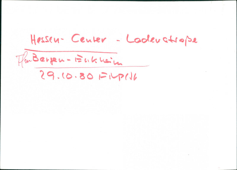 1980 Filming at the Ffm. Hesse Center - Vintage Photograph