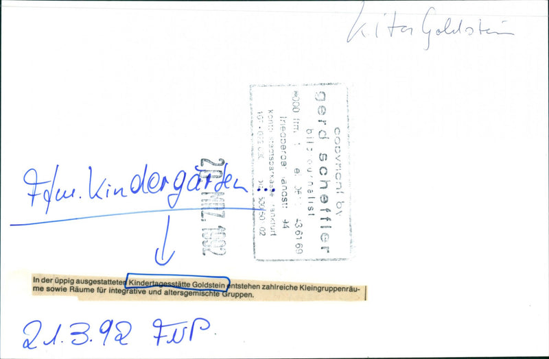 Model of the day-care center in Goldstein - Vintage Photograph