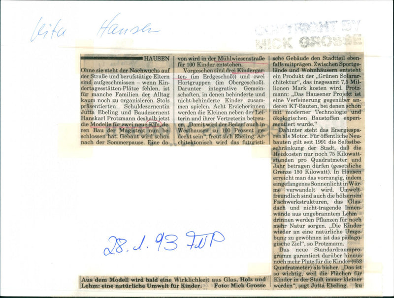 Model of a day care center - Vintage Photograph