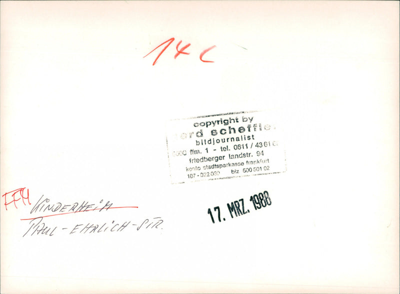 1988 Children and Jugendheim in Frankfurt - Vintage Photograph