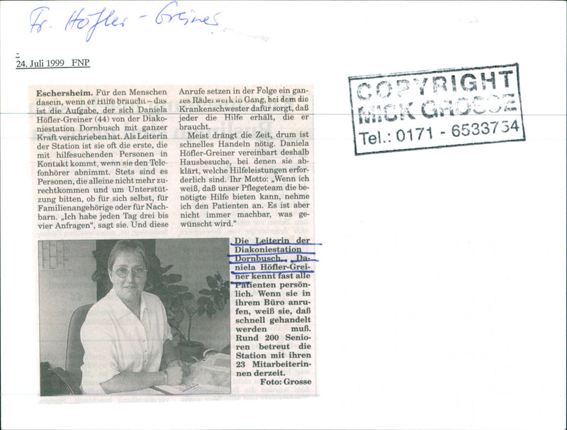 1999 Daniela Höfler-Greiner - Vintage Photograph