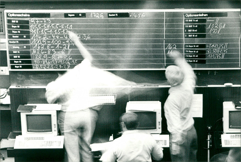 1985 Stock exchange - Vintage Photograph