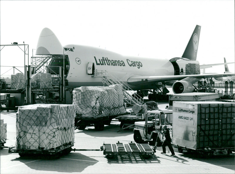 Boeing 747-200F Jumbo Freighter - Vintage Photograph